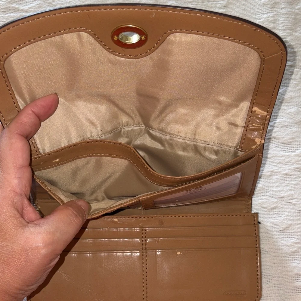Vintage Coach Brown Leather Wallet, Peeling BNWOT